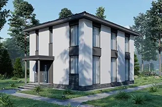 Проект двухэтажного дома из газобетона Bricks площадью 139,5м2