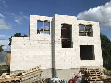 Строительство дома из газобетона по проекту 492А_14