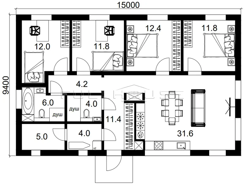 Проект дома Фора 115П_2