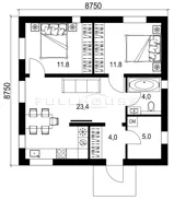 Проект дома Компакт 60Д_3
