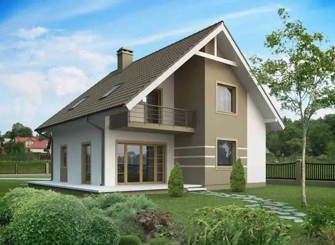 Проект двухэтажного дома из газобетона