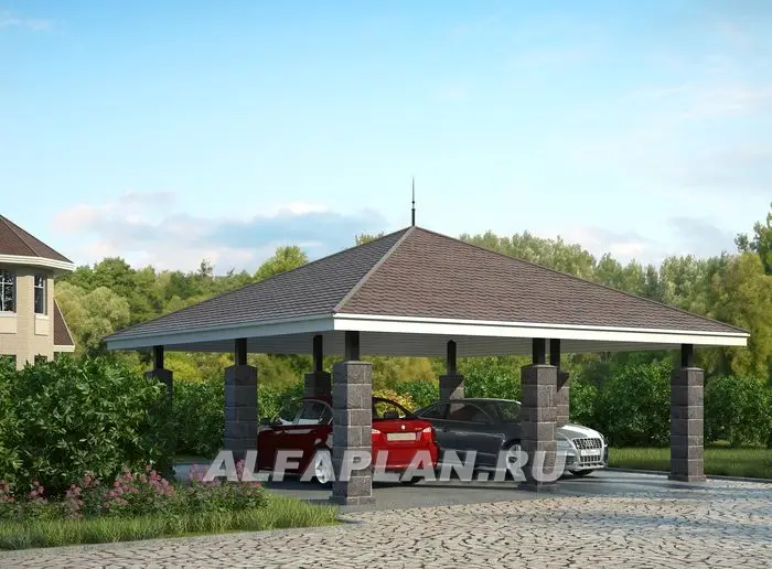 Проект навеса для автомобиля 209р Проект навеса для автомобиля 209р